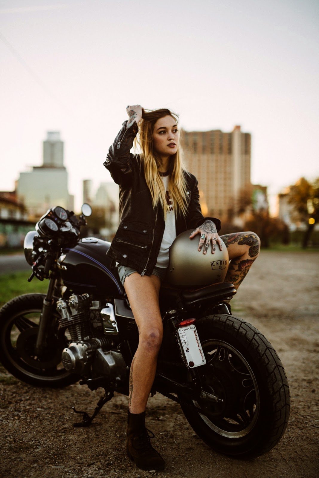 Beautiful girls and bikes in Novosibirsk