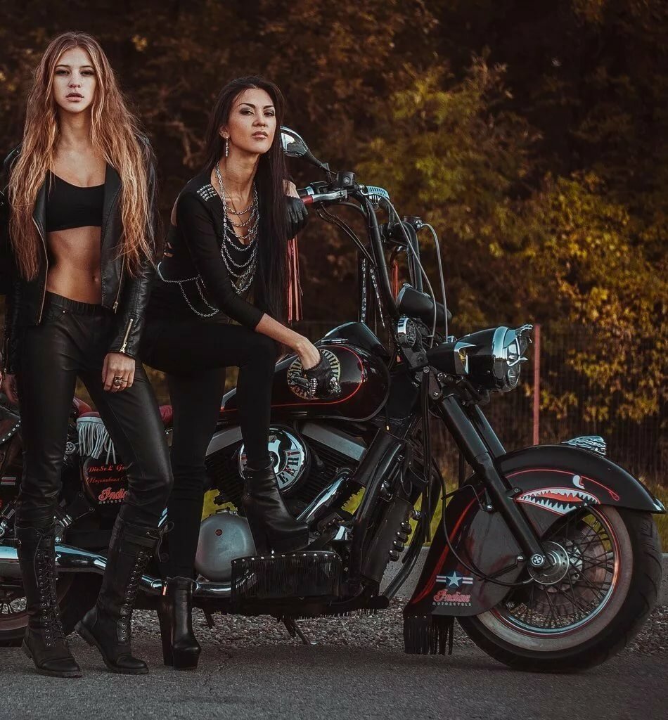 Beautiful girls and bikes in Novosibirsk