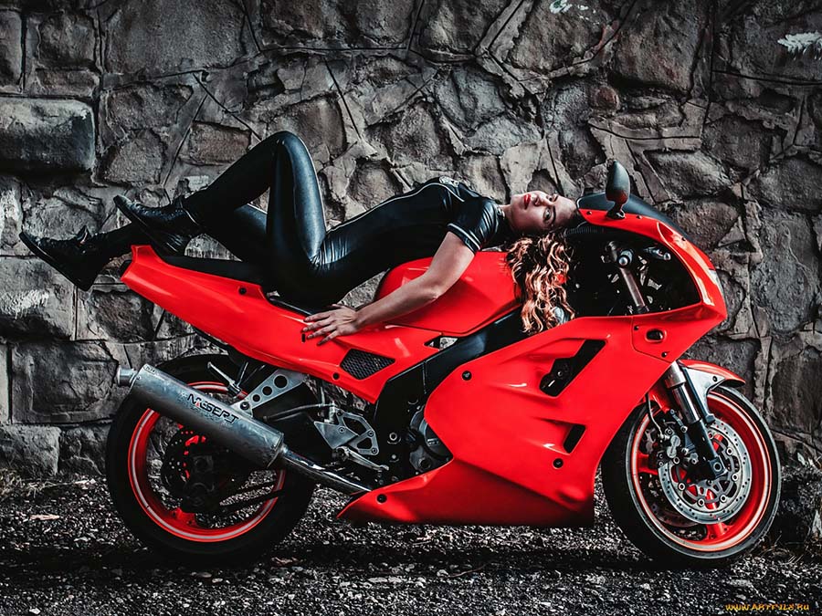 Beautiful girl Beautiful girls and motorcycles in Novosibirsk